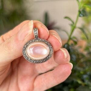 Vintage Sterling Silver and Morher of Pearl Pendant